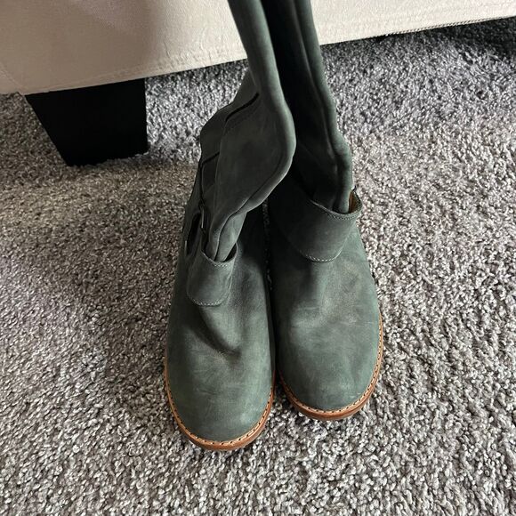 Olukai Holo Lio II Tall Riding Harness Boots Knee High Dark Shadow Back Zip Sz 7 - Picture 3 of 6